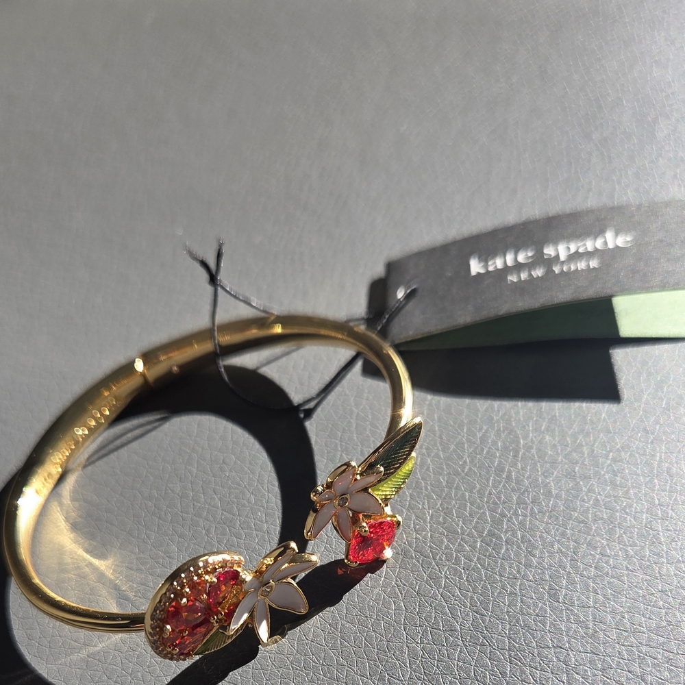 NEW Kate Spade Sweet Citrus Hinge Cuff Bracelet - Picture 3 of 7